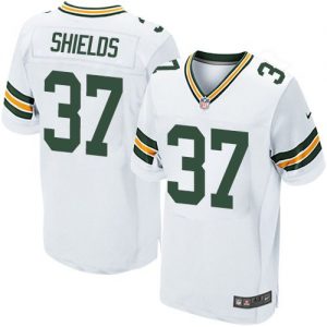 Nike Packers #37 Sam Shields White Men's Stitched NFL Elite Jersey