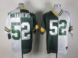 Nike Packers #52 Clay Matthews Green White Men's Embroidered NFL Elite Split Jersey