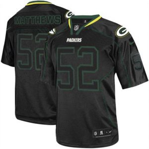 Nike Packers #52 Clay Matthews Lights Out Black Men's Embroidered NFL Elite Jersey