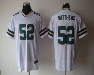 Nike Packers #52 Clay Matthews White Men's Embroidered NFL Elite Jersey