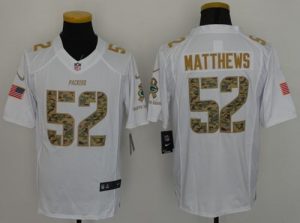 Nike Packers #52 Clay Matthews White Men's Stitched NFL Limited Salute To Service Jersey
