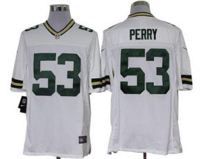 Nike Packers #53 Nick Perry White Men's Embroidered NFL Limited Jersey