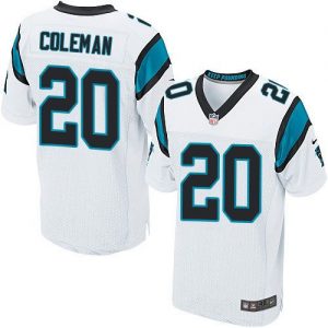Nike Panthers #20 Kurt Coleman White Men's Stitched NFL Elite Jersey