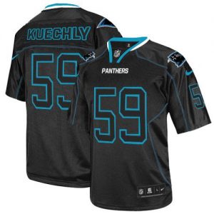 Nike Panthers #59 Luke Kuechly Lights Out Black Men's Embroidered NFL Elite Jersey