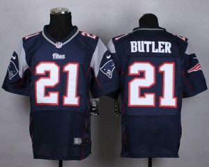 Nike Patriots #21 Malcolm Butler Navy Blue Team Color Men's Stitched NFL Elite Jersey