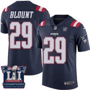 Nike Patriots #29 LeGarrette Blount Navy Blue Super Bowl LI Champions Men's Stitched NFL Limited Rush Jersey