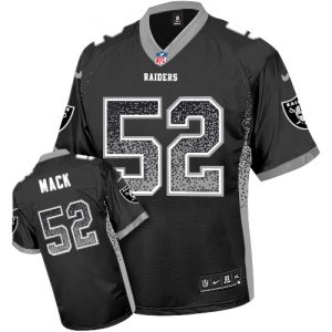 Nike Raiders #52 Khalil Mack Black Men's Stitched NFL Elite Drift Fashion Jersey