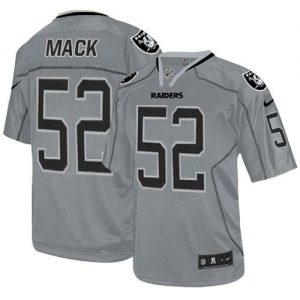Nike Raiders #52 Khalil Mack Lights Out Grey Men's Stitched NFL Elite Jersey