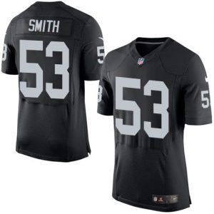 Nike Raiders #53 Malcolm Smith Black Team Color Men's Stitched NFL New Elite Jersey