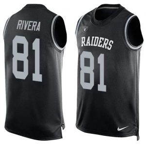 Nike Raiders #81 Mychal Rivera Black Team Color Men's Stitched NFL Limited Tank Top Jersey