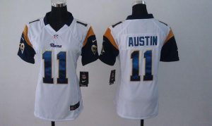 Nike Rams #11 Tavon Austin White Women's Embroidered NFL Elite Jersey
