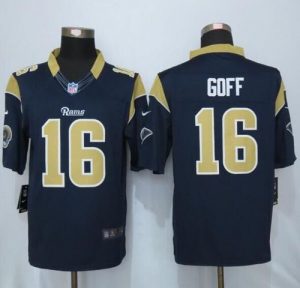 Nike Rams #16 Jared Goff Navy Blue Team Color Men's Stitched NFL Limited Jersey
