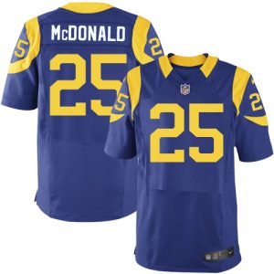 Nike Rams #25 T.J. McDonald Royal Blue Alternate Men's Stitched NFL Elite Jersey