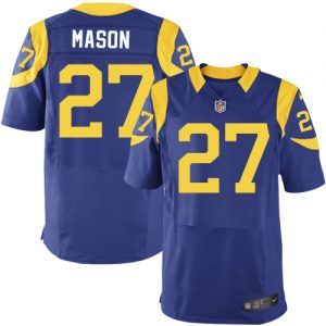 Nike Rams #27 Tre Mason Royal Blue Alternate Men's Stitched NFL Elite Jersey