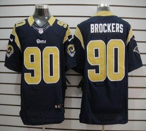 Nike Rams #90 Michael Brockers Navy Blue Team Color Men's Embroidered NFL Elite Jersey