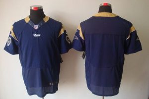 Nike Rams Blank Navy Blue Team Color Men's Embroidered NFL Elite Jersey