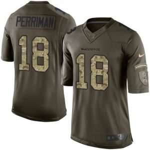 Nike Ravens #18 Breshad Perriman Green Men's Stitched NFL Limited Salute to Service Jersey