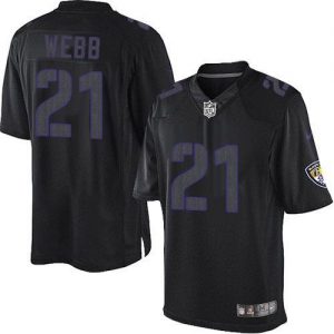 Nike Ravens #21 Lardarius Webb Black Men's Embroidered NFL Impact Limited Jersey