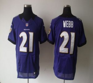 Nike Ravens #21 Lardarius Webb Purple Team Color Men's Embroidered NFL Elite Jersey