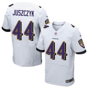 Nike Ravens #44 Kyle Juszczyk White Men's Stitched NFL New Elite Jersey