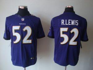 Nike Ravens #52 Ray Lewis Purple Team Color Men's Embroidered NFL Limited Jersey