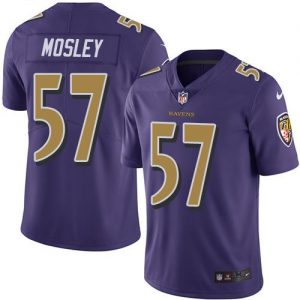 Nike Ravens #57 C.J. Mosley Purple Men's Stitched NFL Limited Rush Jersey