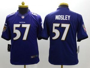 Nike Ravens #57 C.J. Mosley Purple Team Color Youth Stitched NFL New Limited Jersey