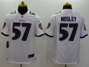 Nike Ravens #57 C.J. Mosley White Men's Stitched NFL New Limited Jersey