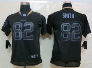 Nike Ravens #82 Torrey Smith Lights Out Black Youth Embroidered NFL Elite Jersey