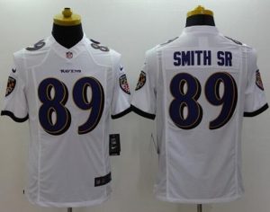 Nike Ravens #89 Steve Smith White Men's Stitched NFL New Limited Jersey