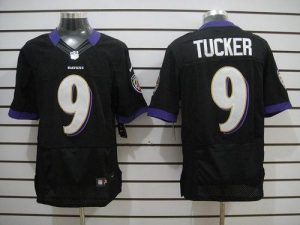 Nike Ravens #9 Justin Tucker Black Alternate Men's Embroidered NFL Elite Jersey