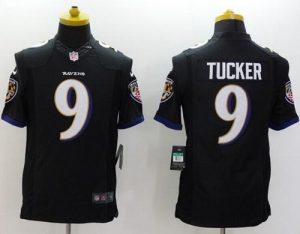 Nike Ravens #9 Justin Tucker Black Alternate Men's Stitched NFL New Limited Jersey