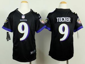 Nike Ravens #9 Justin Tucker Black Alternate Youth Stitched NFL New Elite Jersey