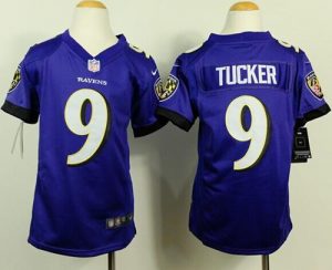 Nike Ravens #9 Justin Tucker Purple Team Color Youth Stitched NFL New Elite Jersey