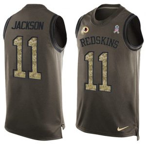 Nike Redskins #11 DeSean Jackson Green Men's Stitched NFL Limited Salute To Service Tank Top Jersey