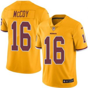Nike Redskins #16 Colt McCoy Gold Men's Stitched NFL Limited Rush Jersey