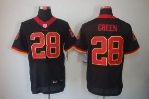 Nike Redskins #28 Darrell Green Black Men's Embroidered NFL Elite Jersey