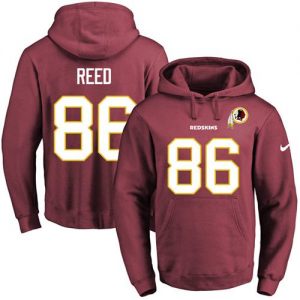 Nike Redskins #86 Jordan Reed Burgundy Red Name & Number Pullover NFL Hoodie