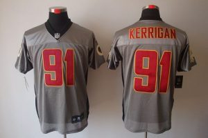 Nike Redskins #91 Ryan Kerrigan Grey Shadow Men's Embroidered NFL Elite Jersey