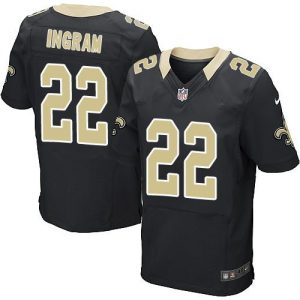 Nike Saints #22 Mark Ingram Black Team Color Men's Stitched NFL Elite Jersey