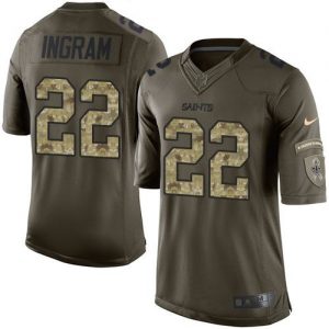 Nike Saints #22 Mark Ingram Green Men's Stitched NFL Limited Salute to Service Jersey