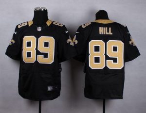 Nike Saints #89 Josh Hill Black Team Color Men's Stitched NFL Elite Jersey