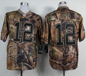 Nike Seahawks #12 Fan Camo Men's Stitched NFL Realtree Elite Jersey