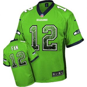 Nike Seahawks #12 Fan Green Men's Embroidered NFL Elite Drift Fashion Jersey