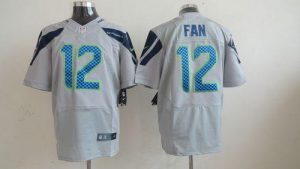 Nike Seahawks #12 Fan Grey Alternate Men's Embroidered NFL Elite Jersey