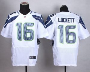 Nike Seahawks #16 Tyler Lockett White Men's Stitched NFL Elite Jersey