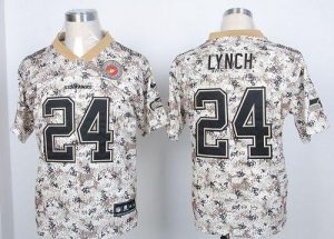 Nike Seahawks #24 Marshawn Lynch Camo USMC Men's Embroidered NFL Elite Jersey
