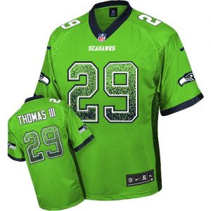 Nike Seahawks #29 Earl Thomas III Green Men's Stitched NFL Elite Drift Fashion Jersey
