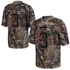 Nike Seahawks #3 Russell Wilson Camo Men's Embroidered NFL Realtree Elite Jersey