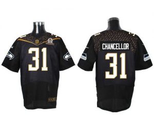 Nike Seahawks #31 Kam Chancellor Black 2016 Pro Bowl Men's Stitched NFL Elite Jersey
